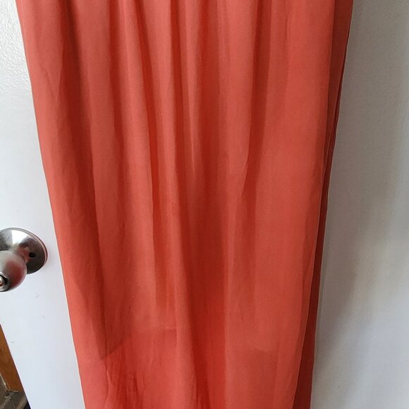 Flying Tomato Maxi Dress Sleeveless Lined Lace Ribbon Accent Chiffon Sz s - Picture 3 of 7